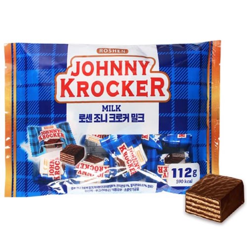 로셴 조니 크로커 밀크 초콜릿 과자 112g (유통기한:2020/08/16)