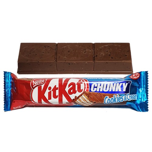 네슬레 킷캣 청키 쿠키앤크림향 초코바 초콜릿 38g (유통기한:2021/08/07)