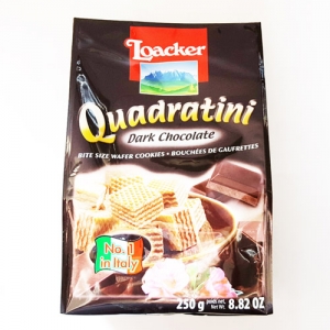 로아커웨하스 콰드라티니다크초콜릿250g/loacker wafers quadratini dark chocolate/간식/수입과자