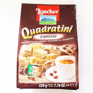 로아커웨하스 콰드라티니에스프레소220g/loacker wafers quadratini espresso/간식/수입과자(유통기한:2016/08/17)