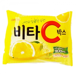 롯데 비타씨박스 레몬맛 캔디 사탕 17.5g/비타C