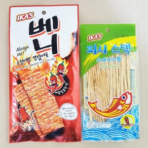 이카스 베니 오징어맛 양념어포 매콤달콤한맛 쥐포 30g (15g + 15g)